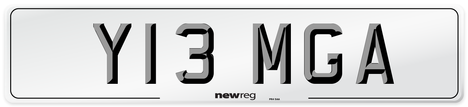 Y13 MGA Number Plate from New Reg